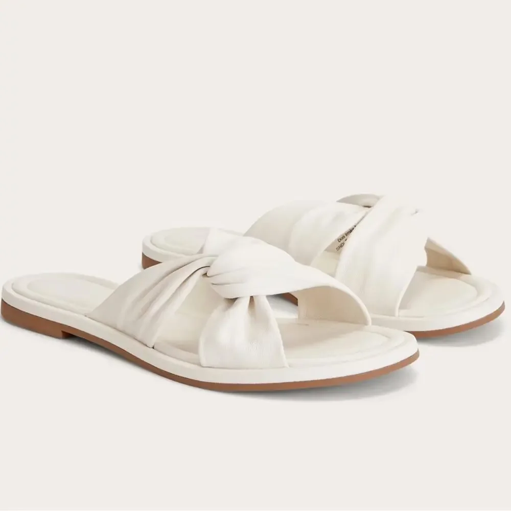 Everlane Day Twist Sandal Nappa Leather White Slide Flat 6.5 New No Box - Picture 8 of 8